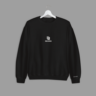 "TRADITIONAL FIT" CREW NECK SWEATER - BLACK / WHITE