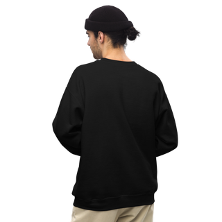 "TRADITIONAL FIT" CREW NECK SWEATER - BLACK / WHITE